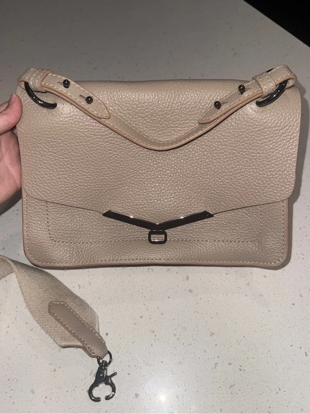 Beige Botkier Leather Bag